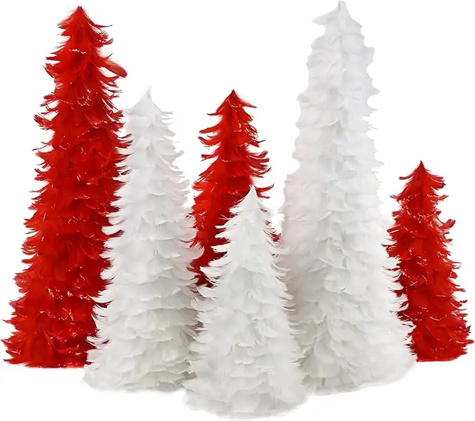 white feather christmas tree