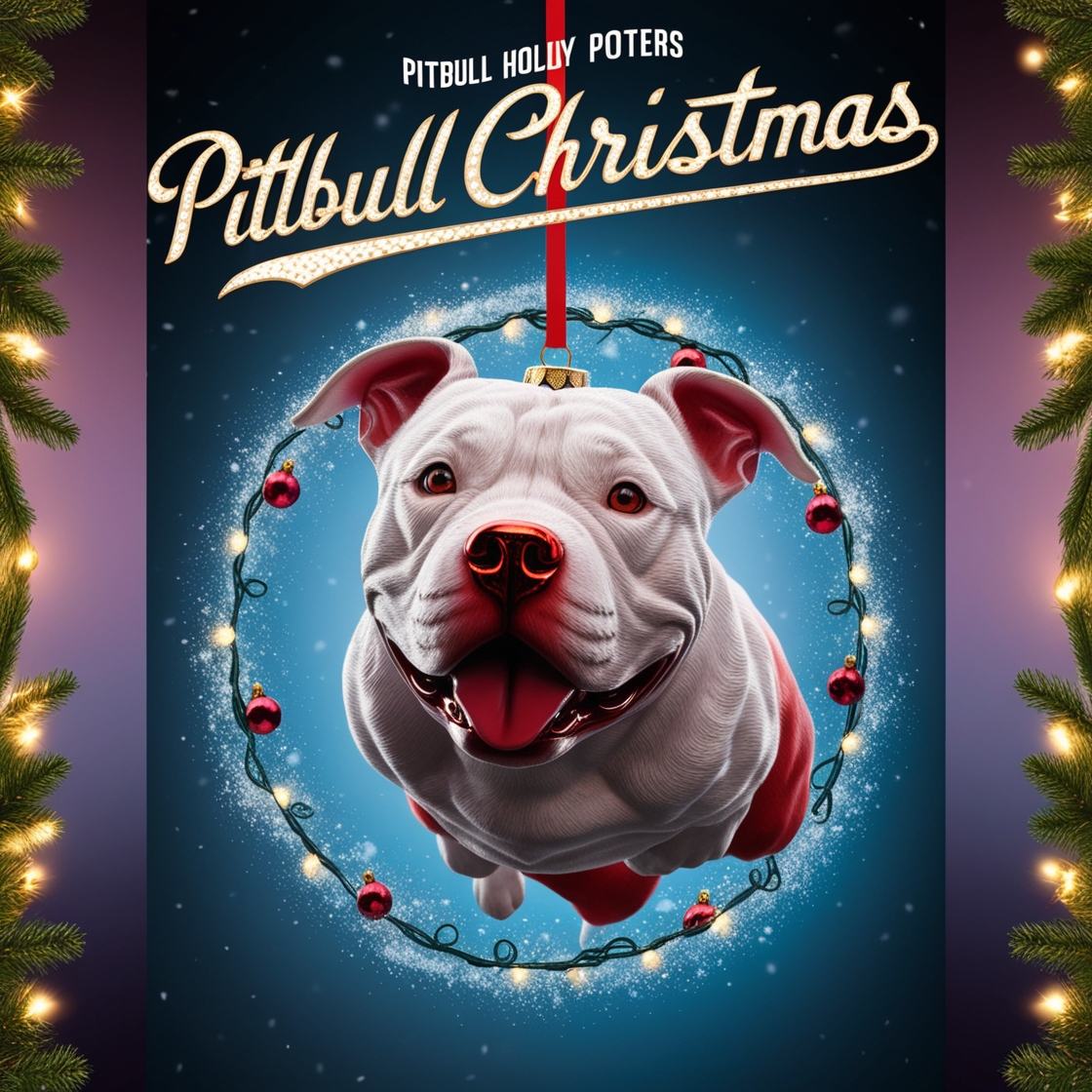 Pitbull Christmas Ornament